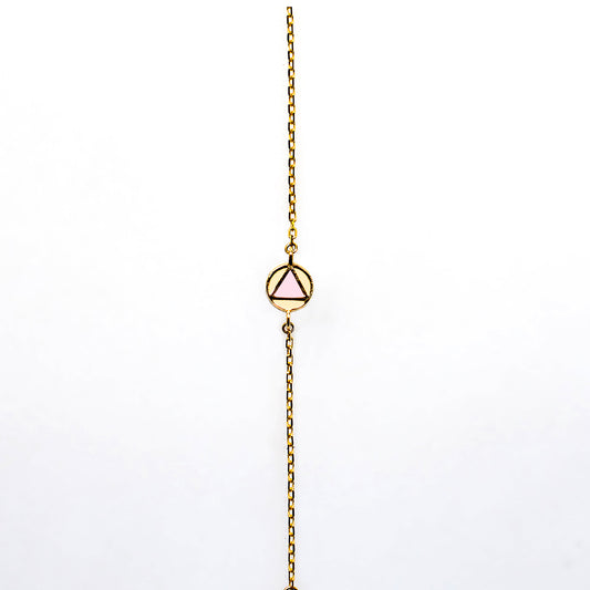 African Sky Bracelet with Pink Enamel polygon